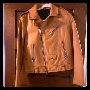 COACH leather moto jacket